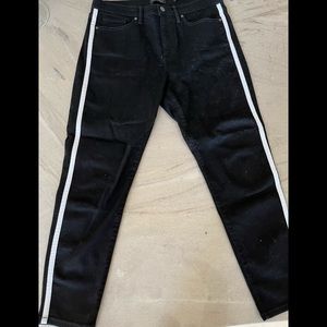 Banana Republic black jeans with white stripe.  Size 31.